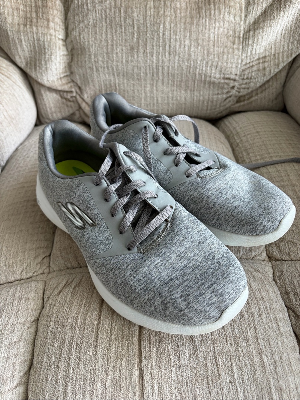 Skechers Women’s Gray Lace-Up Sneakers